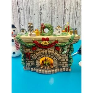 Light Up Christmas Fireplace Village House Tabletop Decor with Lights
